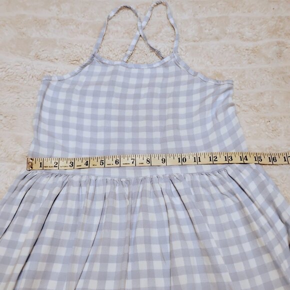 Nordstrom XL white blue gingham wide leg jumpsuit - Picture 9 of 10